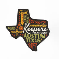 Texas Collage Decal - Black Color