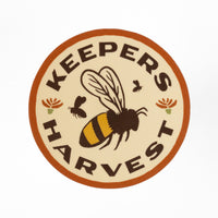 Round Bee Badge Decal